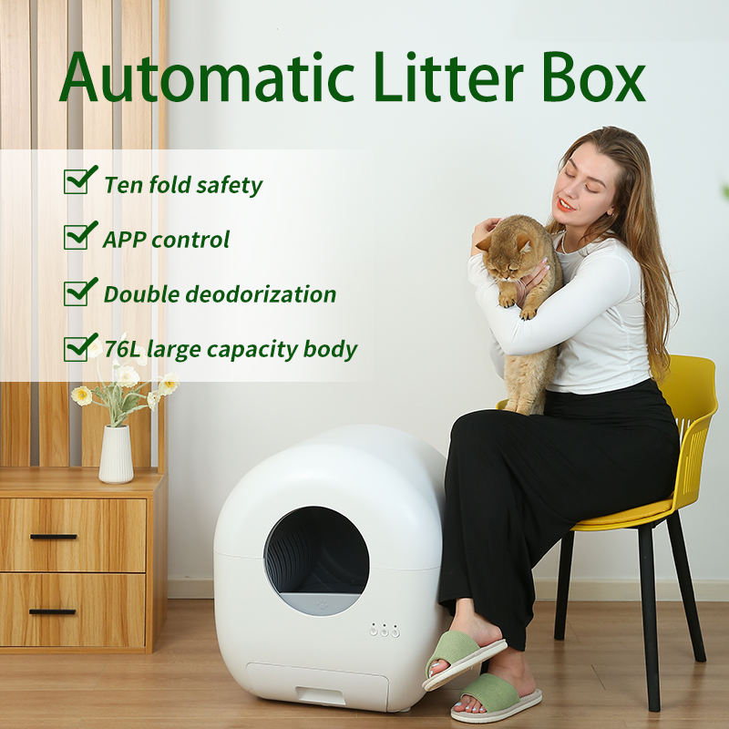 Custom Logo Low Failure Rate Self-Cleaning Electric Intelligent Cat Toilet Automatic Enclosed Cat Litter Box