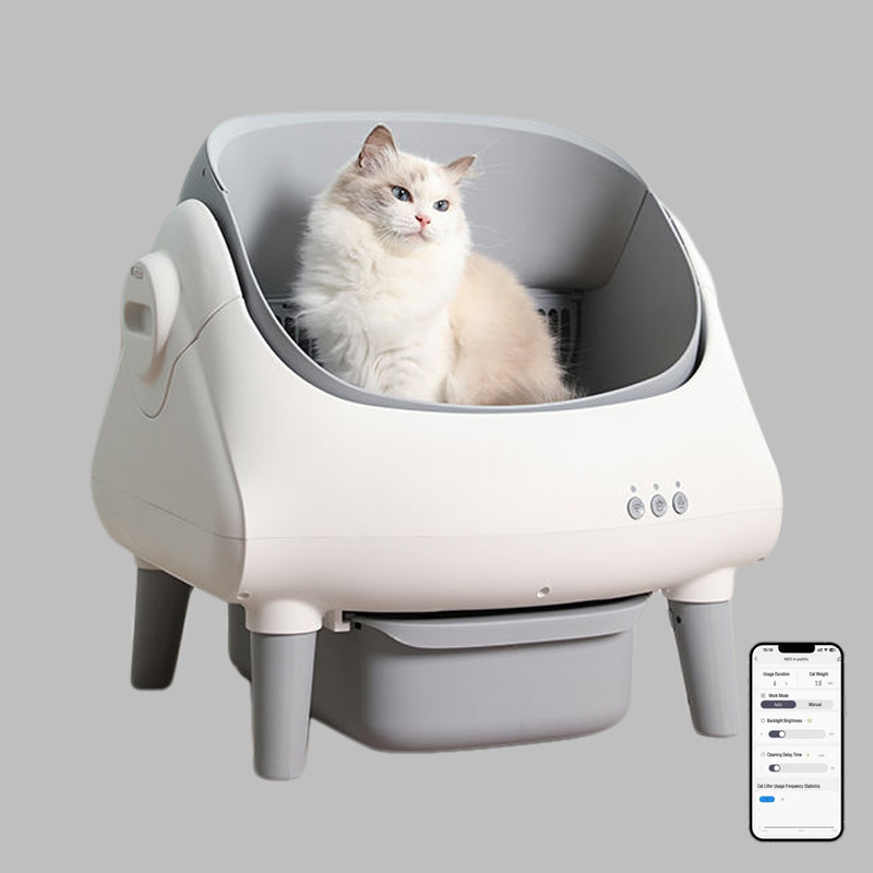 Bulk Supply Customized Packaging Self-Cleaning Smart Cat Litter Box Safety Sensor Automatic Cat Toilet