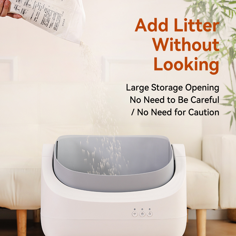 Wholesale Odor Control Stable Operation Smart Cat Toilet Open Top Easy Clean Automatic Cat Litter Box
