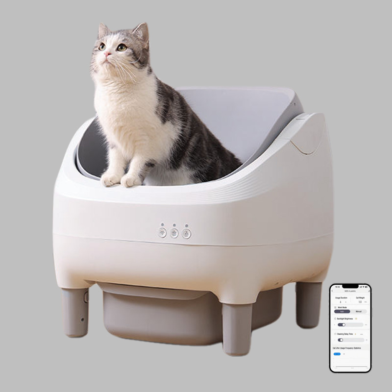 Cost-Effective Low Noise Electric Self Cleaning Cat Litter Box Open Top Smart Cat Toilet with Odor Removal