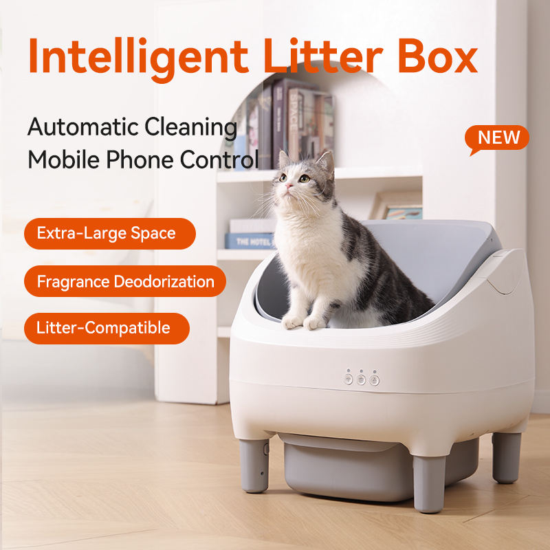 Cost-Effective Low Noise Electric Self Cleaning Cat Litter Box Open Top Smart Cat Toilet with Odor Removal