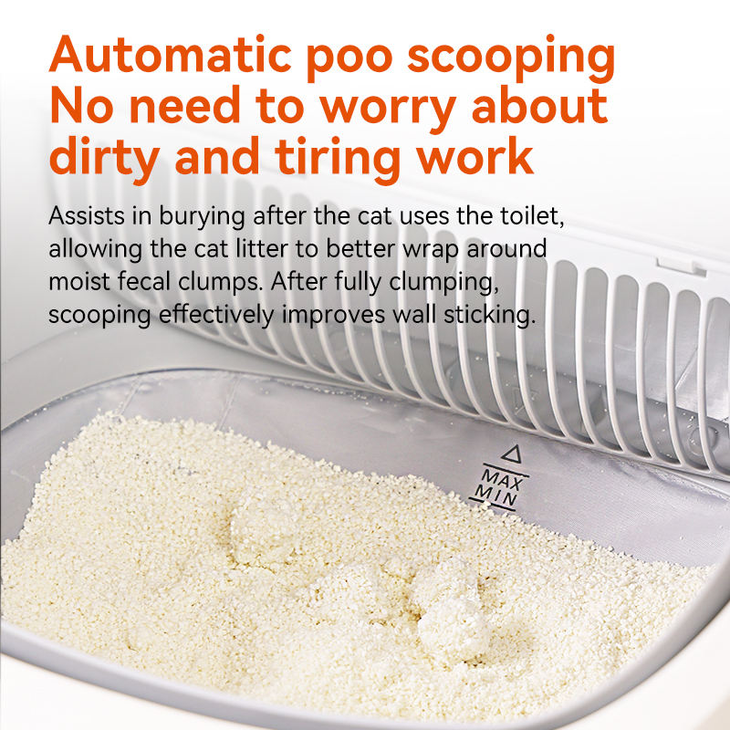 Cost-Effective Low Noise Electric Self Cleaning Cat Litter Box Open Top Smart Cat Toilet with Odor Removal