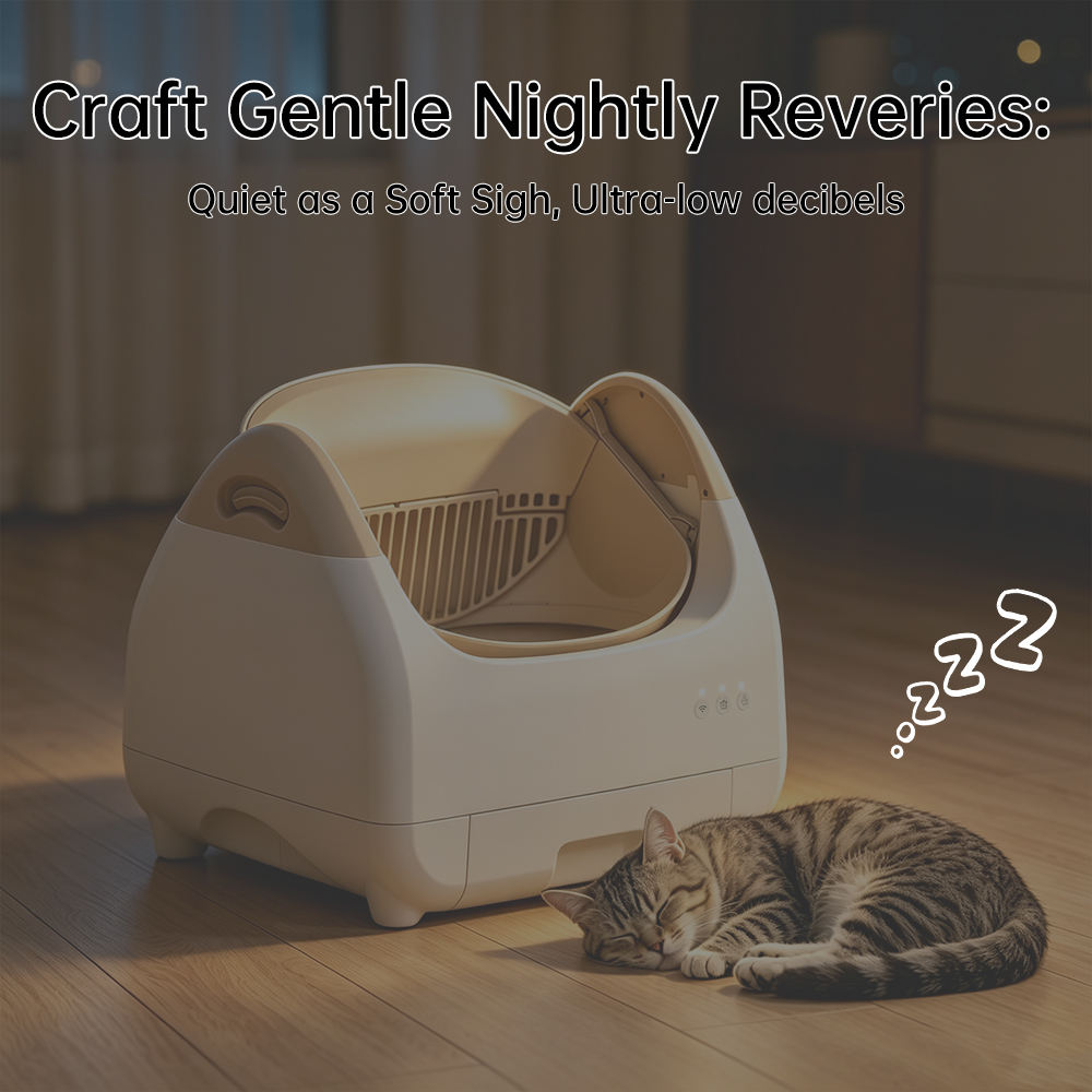 New Design Easy to Use Smart Automatic Plastic Cat Litter Box with Self-Cleaning Easy Clean Odor Control for Multiple Cats